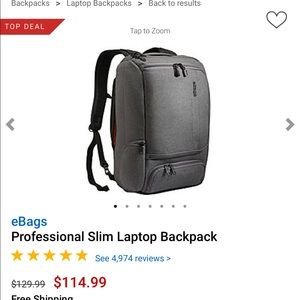 Professional Slim Laptop Backpack